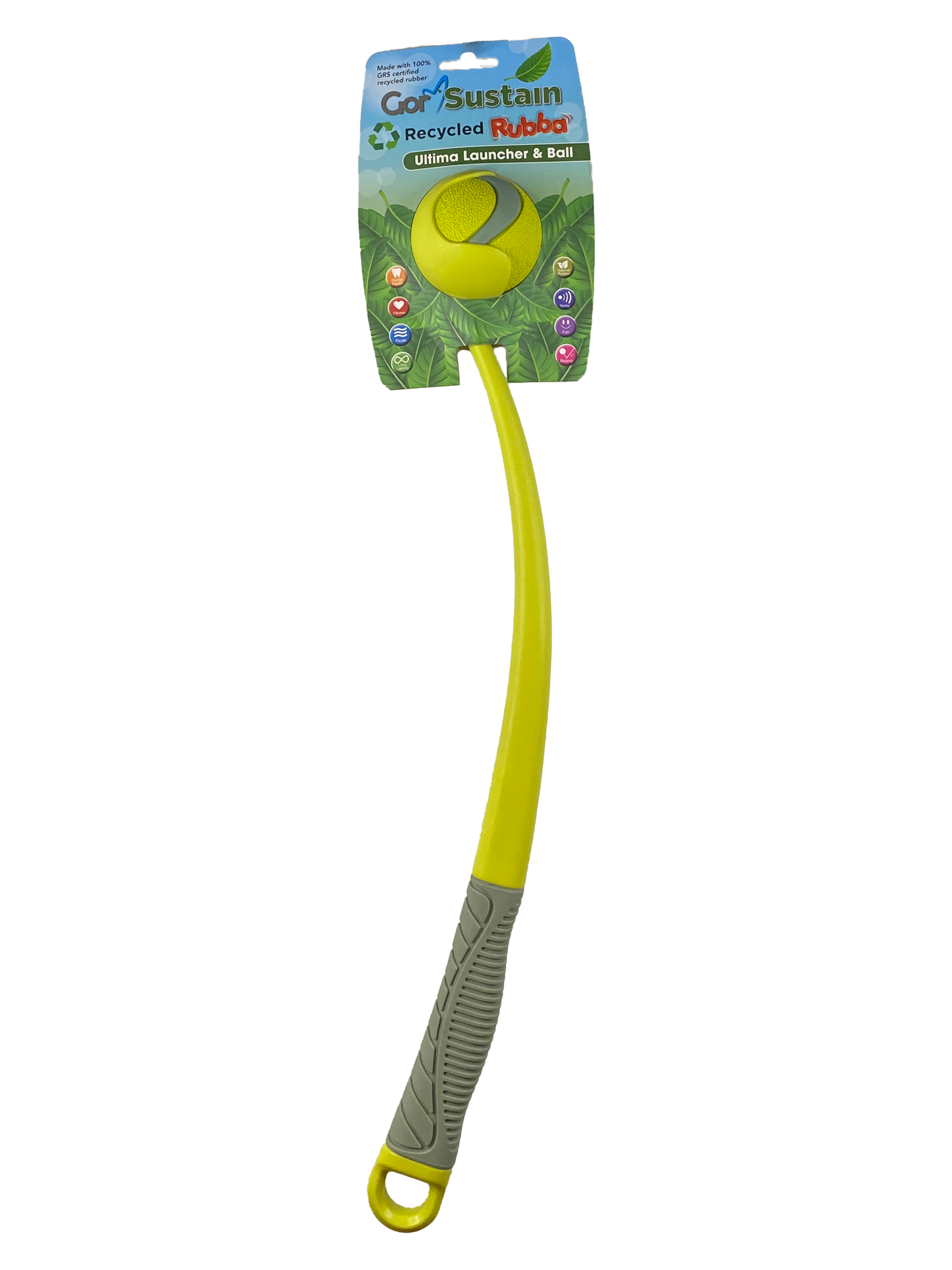 Gor Sustain Rubba Ultima Launcher & Ball Medium (6.5cm) Neon