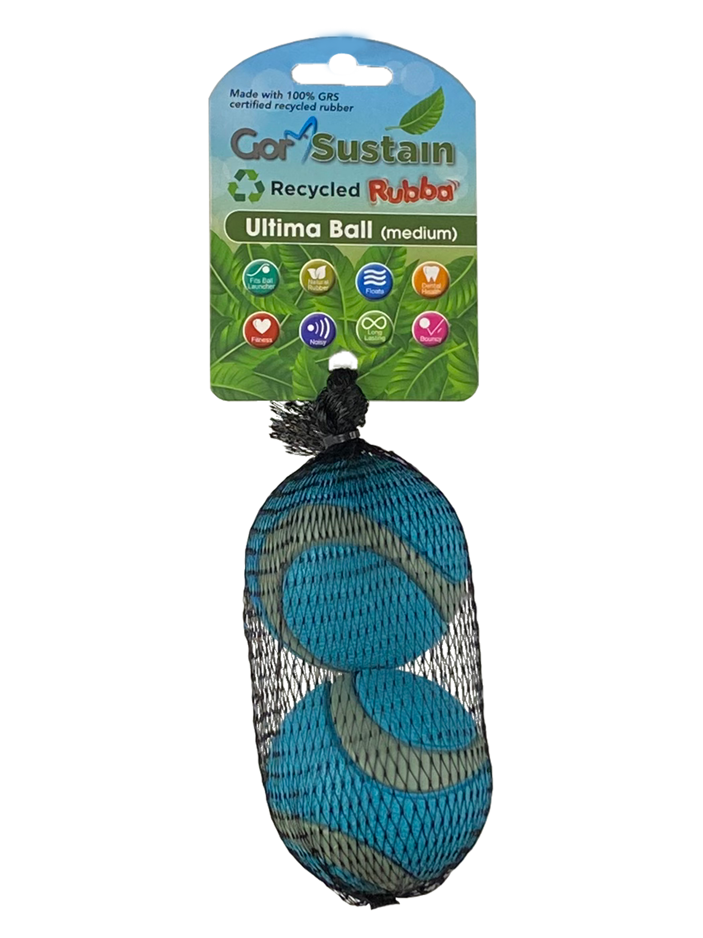 Gor Sustain Rubba Ultima Ball (2 PACK) Medium (6.5cm) Blue