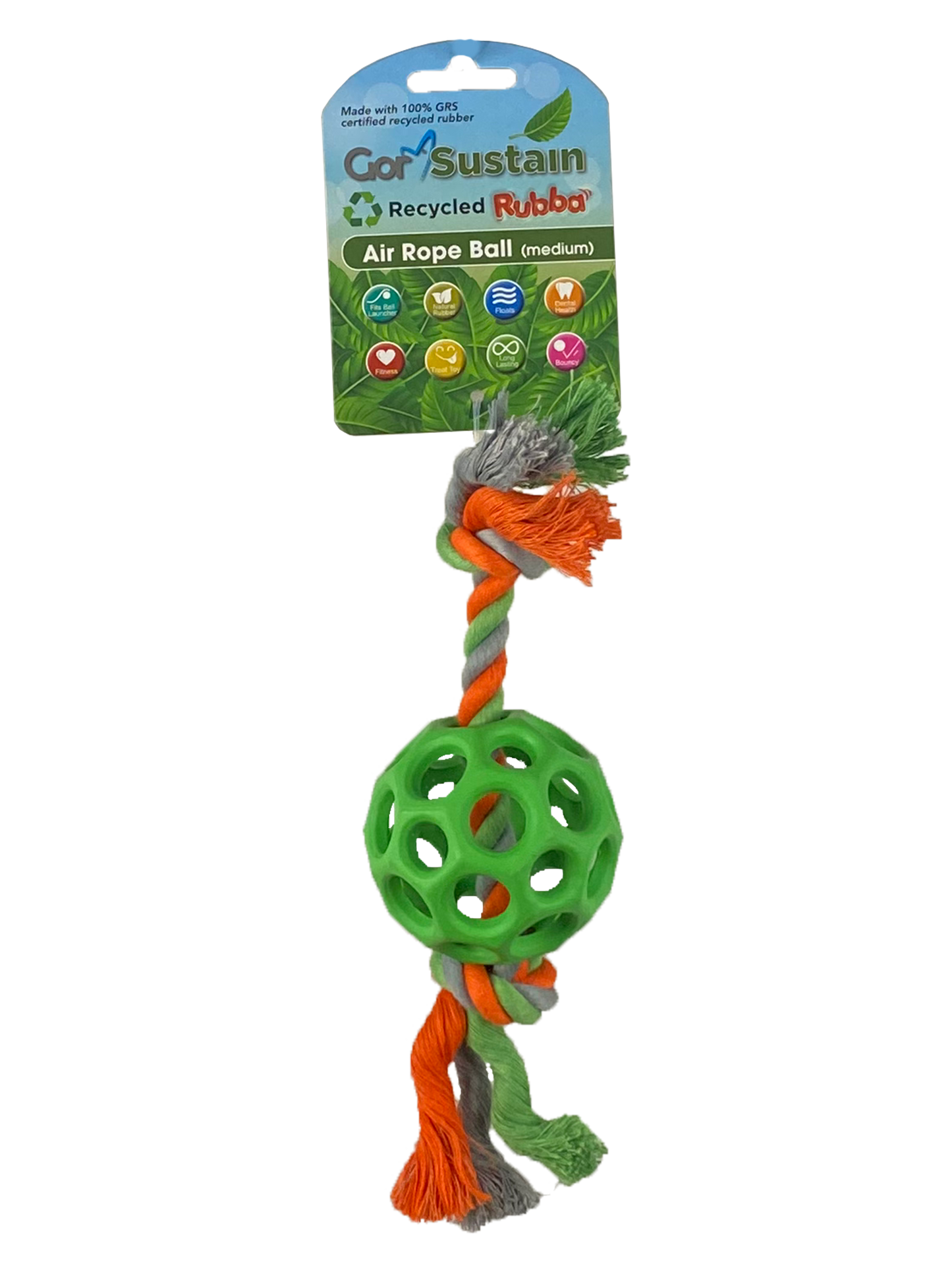 Gor Sustain Rubba Air Rope Ball Medium (6.5cm) Green