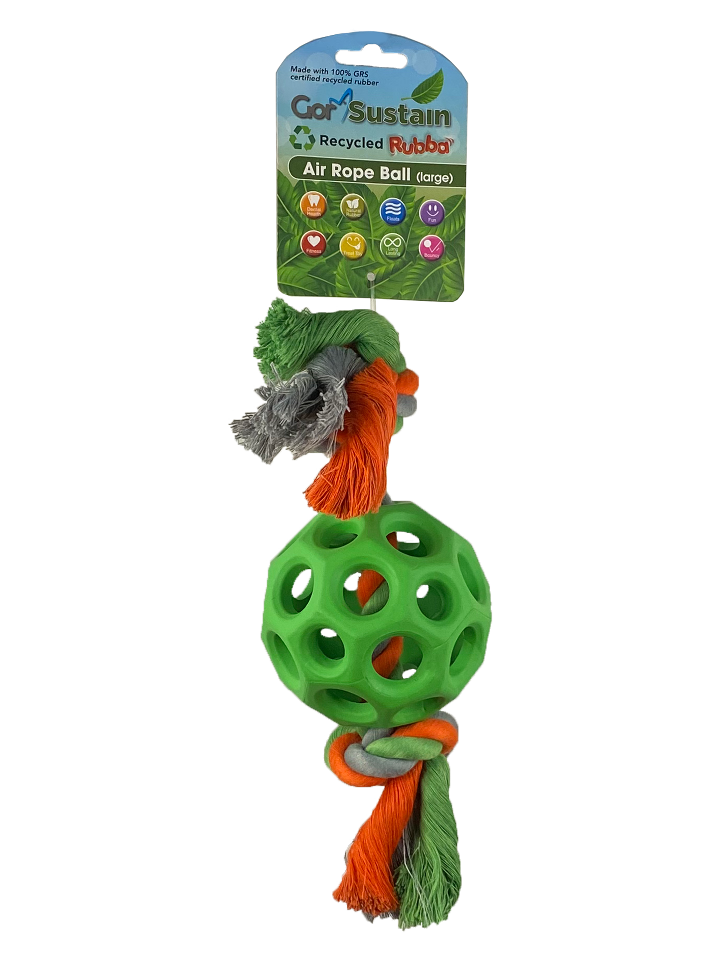 Gor Sustain Rubba Air Rope Ball Large (10.5cm) Green