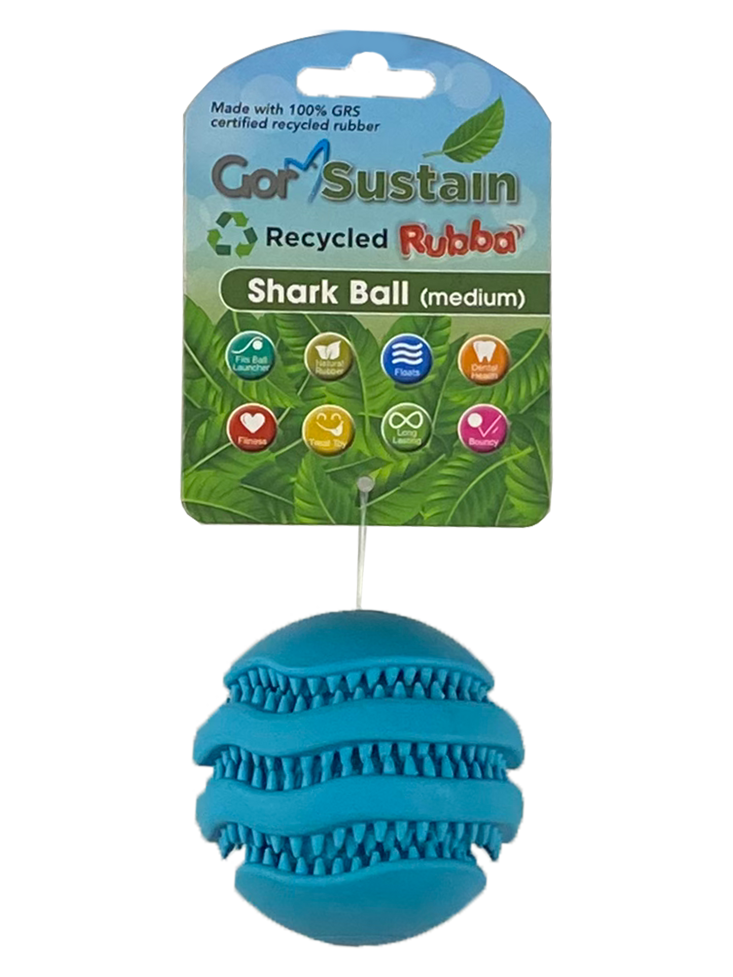 Gor Sustain Rubba Shark Ball Medium (6.5cm) Blue