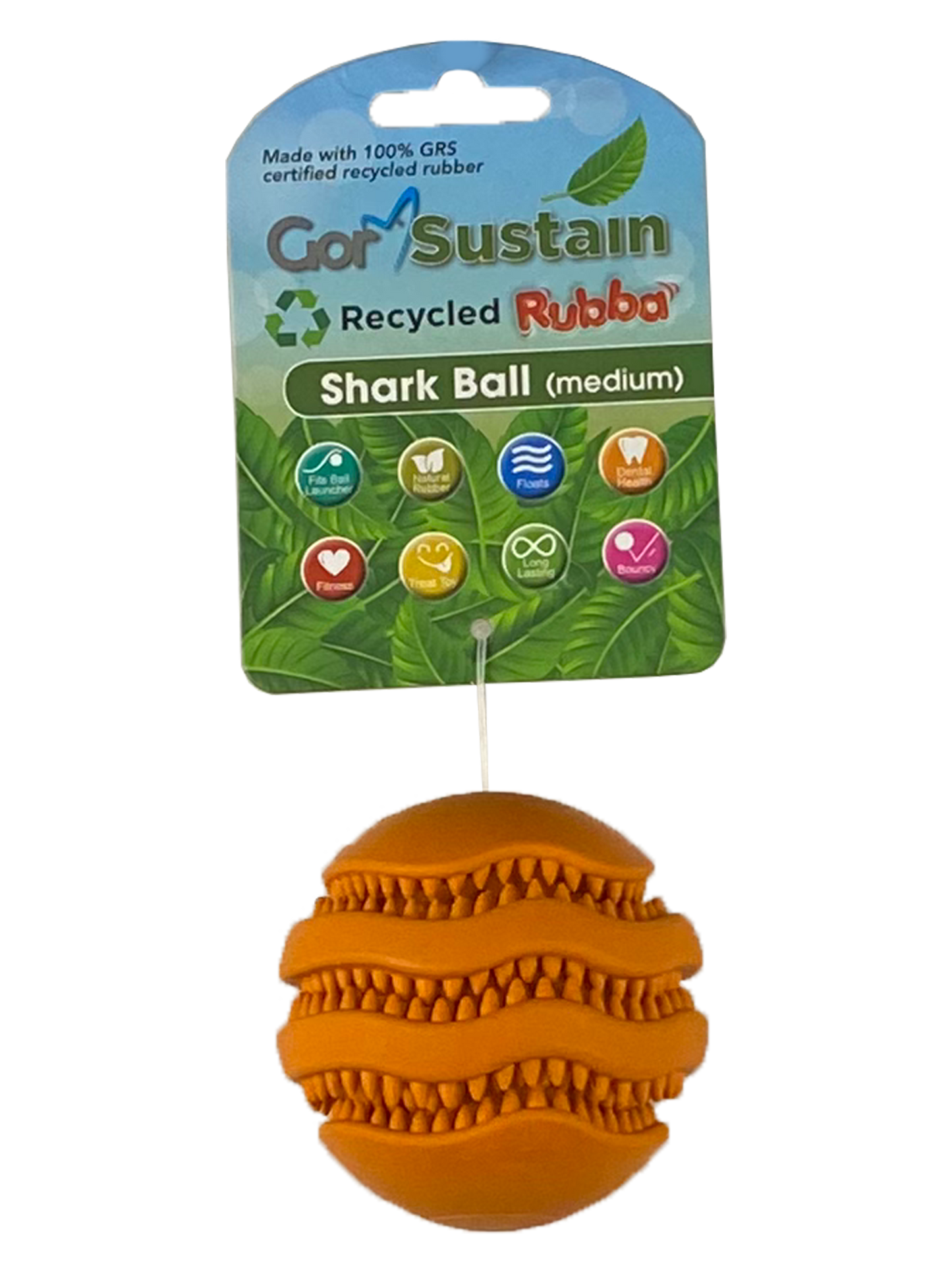 Gor Sustain Rubba Shark Ball Medium (6.5cm) Orange