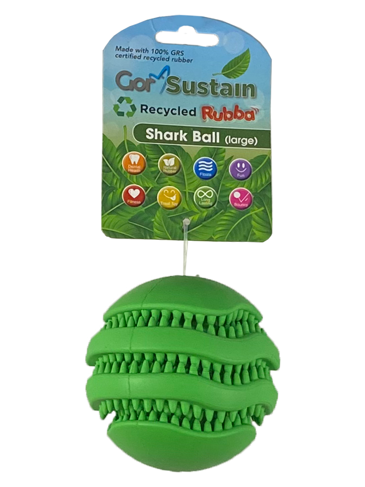 Gor Sustain Rubba Shark Ball Large (10.5cm) Green