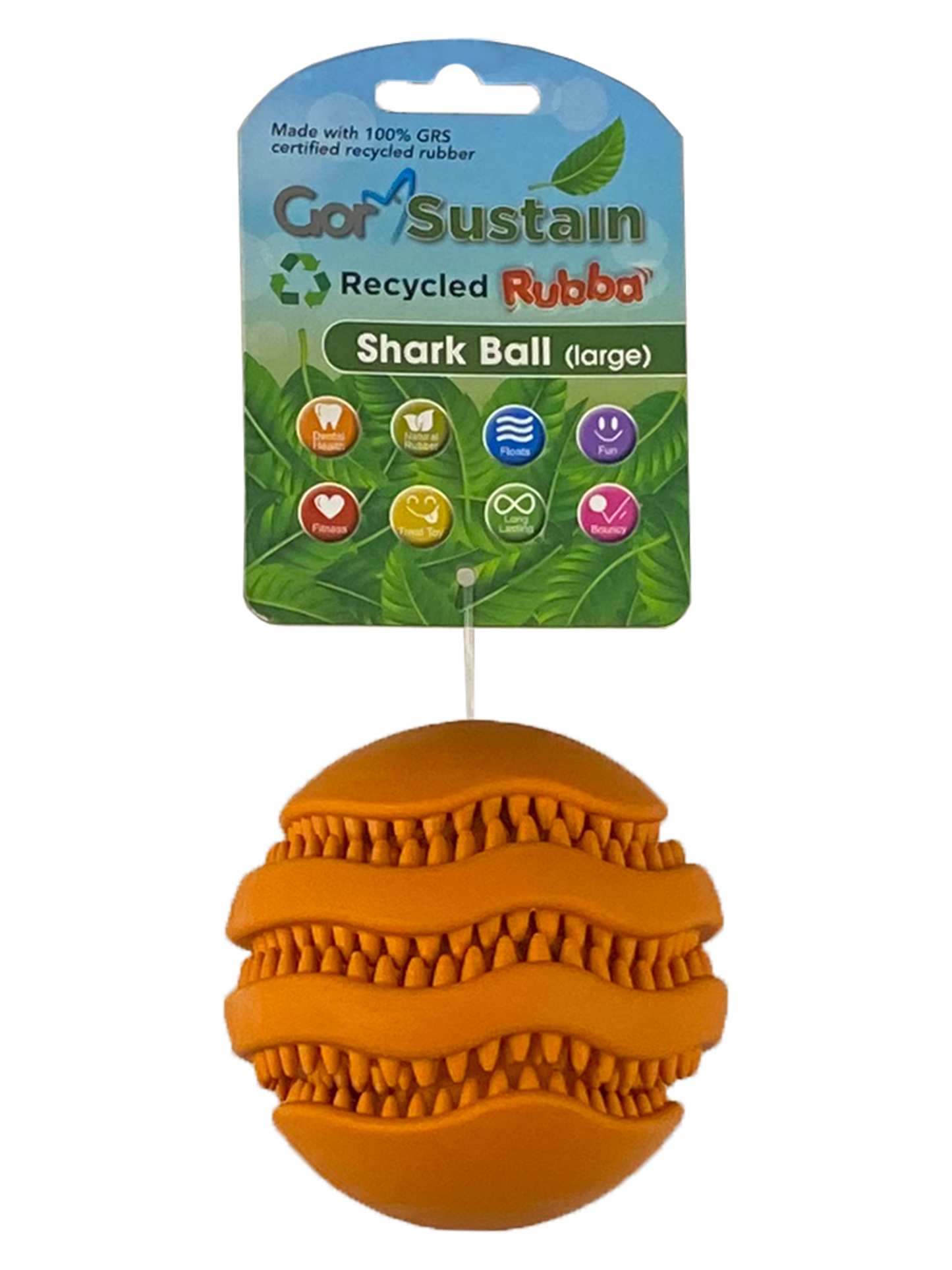 Gor Sustain Rubba Shark Ball Large (10.5cm) Orange
