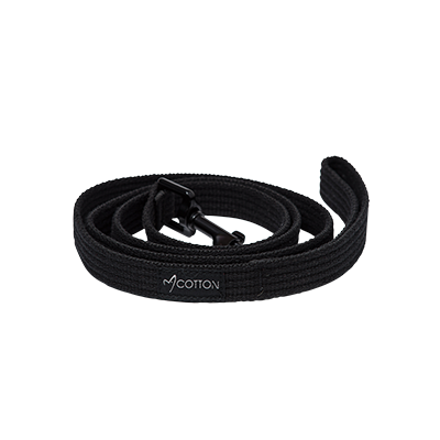Gor Cotton Leash Medium Black 2cm x 140cm