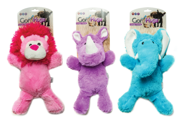 Gor Hugs Congo Family (32cm) Purple/Blue/Pink