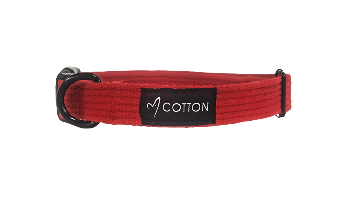 Gor Cotton Collar Small Red 1.5cm