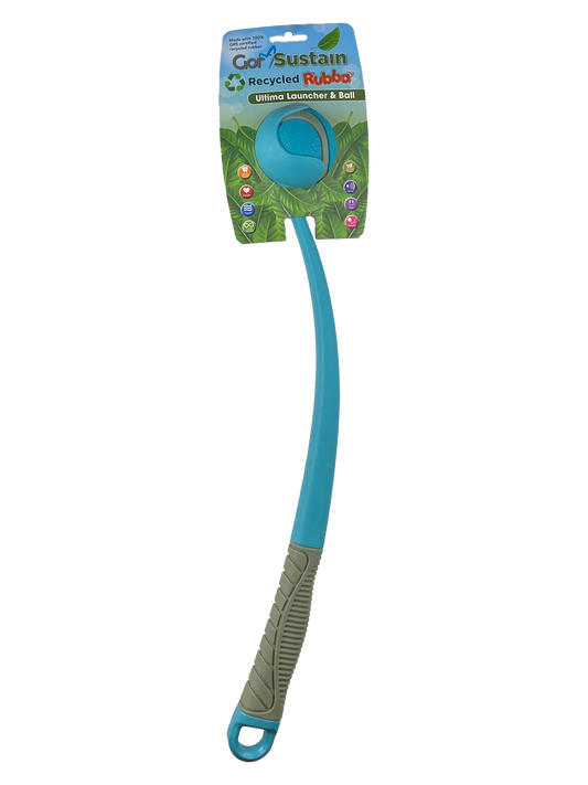 Gor Sustain Rubba Ultima Launcher & Ball Medium (6.5cm) Blue