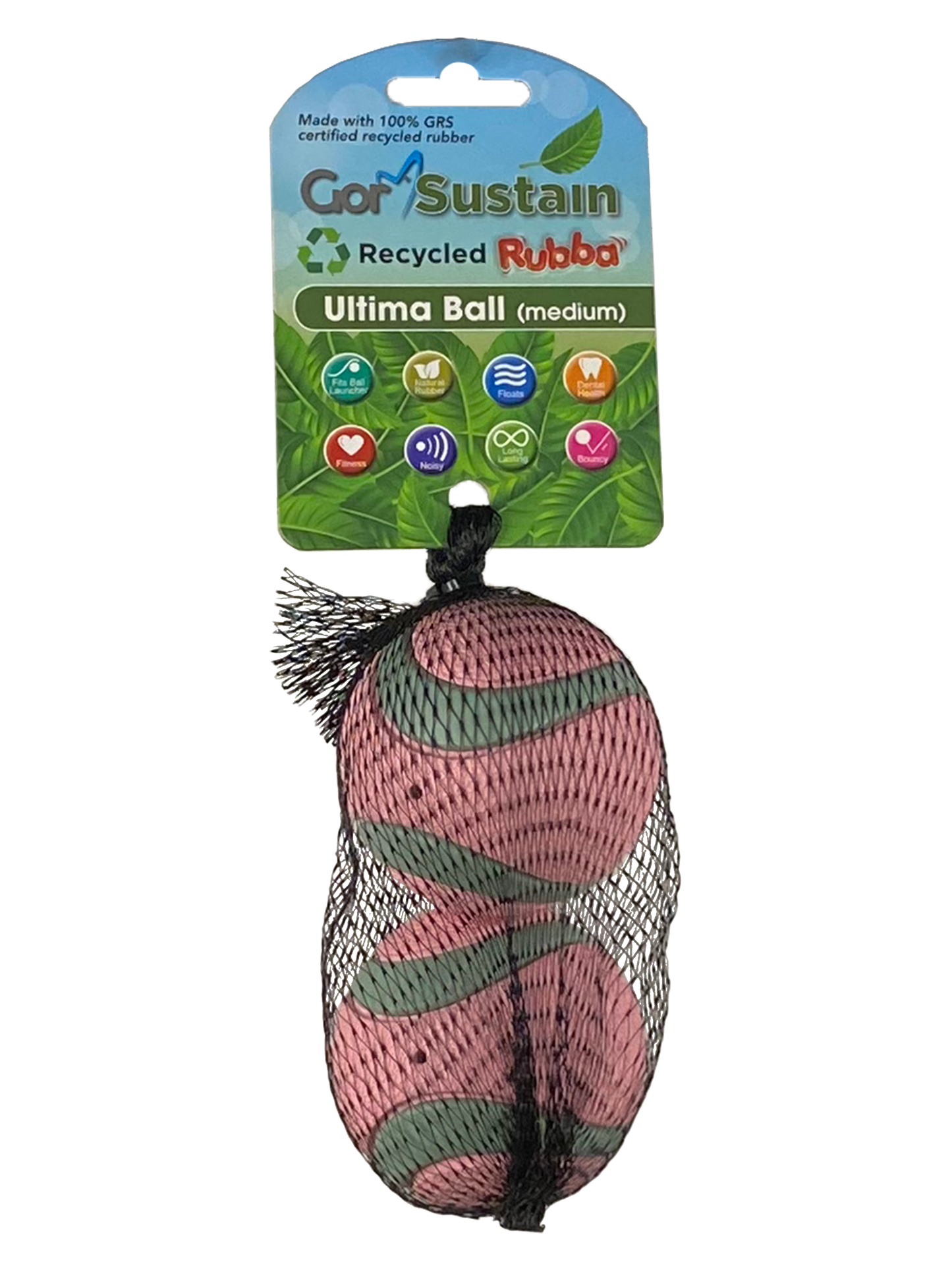 Gor Sustain Rubba Ultima Ball (2 PACK) Medium (6.5cm) Pink